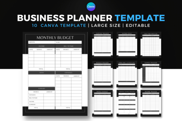Download Business &amp; Budget Planner Canva Template - Budget planner Collection