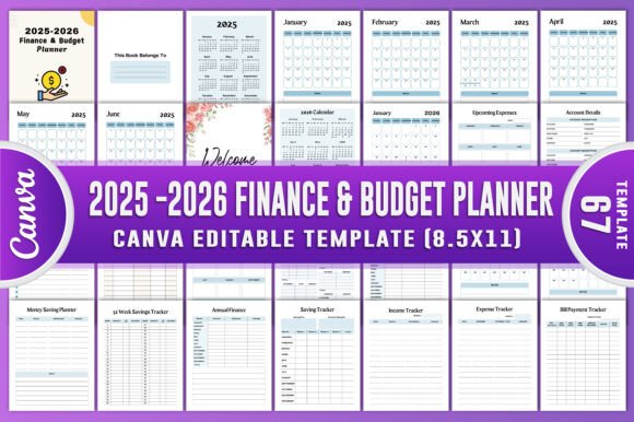 Download 2025-2026 Finance &amp; Budget Planner Canva - Budget planner Collection