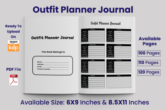 Download Outfit Planner Journal KDP Interior - Premium Resources