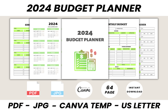 Download 2024 Budget Planner Canva Template - Budget planner Collection
