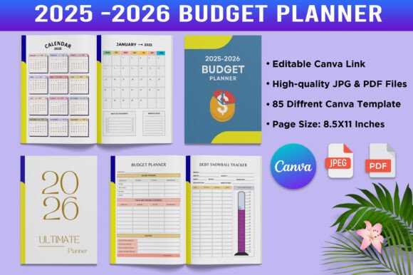 Download 2025-2026 Budget Planner Canva - Budget planner Collection