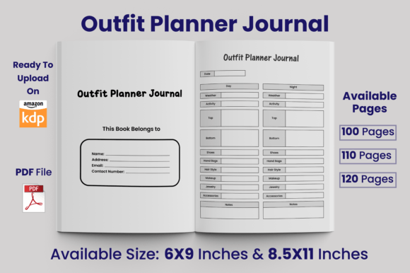 Download Outfit Planner Journal KDP Interior - Premium Resources