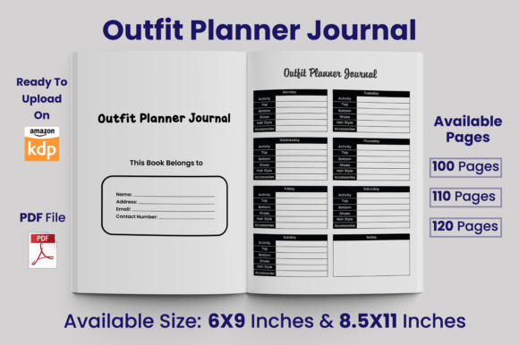 Download Outfit Planner Journal KDP Interior - Premium Resources
