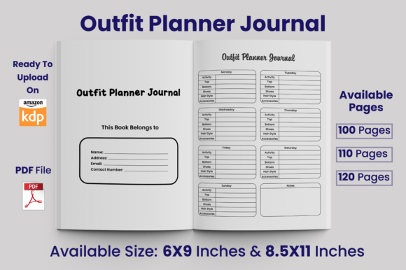 Download Outfit Planner Journal KDP Interior - Premium Resources