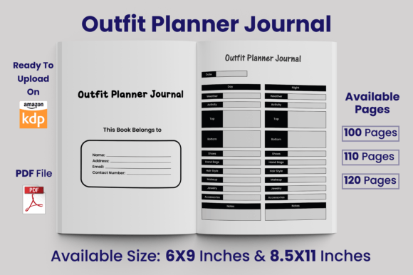 Download Outfit Planner Journal KDP Interior - Premium Resources