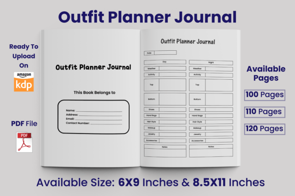 Download Outfit Planner Journal KDP Interior - Premium Bundle