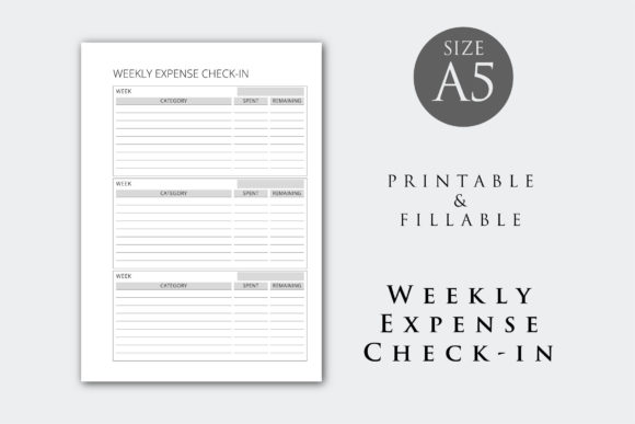 Download Weekly Expense Check-in / Budget Planner - Budget planner Collection