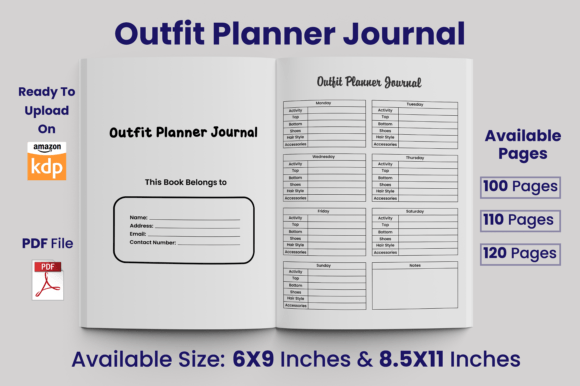 Download Outfit Planner Journal KDP Interior - Premium Bundle