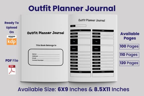 Download Outfit Planner Journal KDP Interior - Premium Bundle